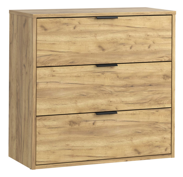 Komoda Linea 80 z szufladami Do salonu i sypialni Dąb Craft 963419