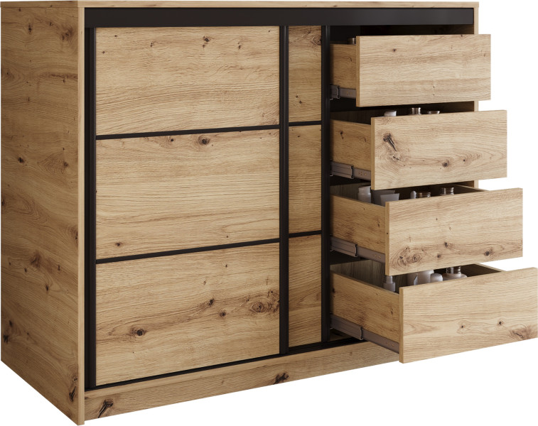 Komoda LOFT dwudrzwiowa 120 cm dąb artisan 702272
