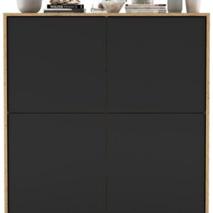 Komoda Loft szafka RTV Loft wotan czarny MAT 113 cm 58144 Komoda Loft szafka RTV Loft wotan czarny MAT 113 cm 58144