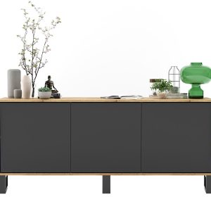 Komoda Loft szafka RTV Loft wotan grafit MAT 168cm 58133 Komoda Loft szafka RTV Loft wotan grafit MAT 168cm 58133