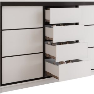 Komoda LOFT trzydrzwiowa 160 cm biały 701804 Komoda LOFT trzydrzwiowa 160 cm biały 701804