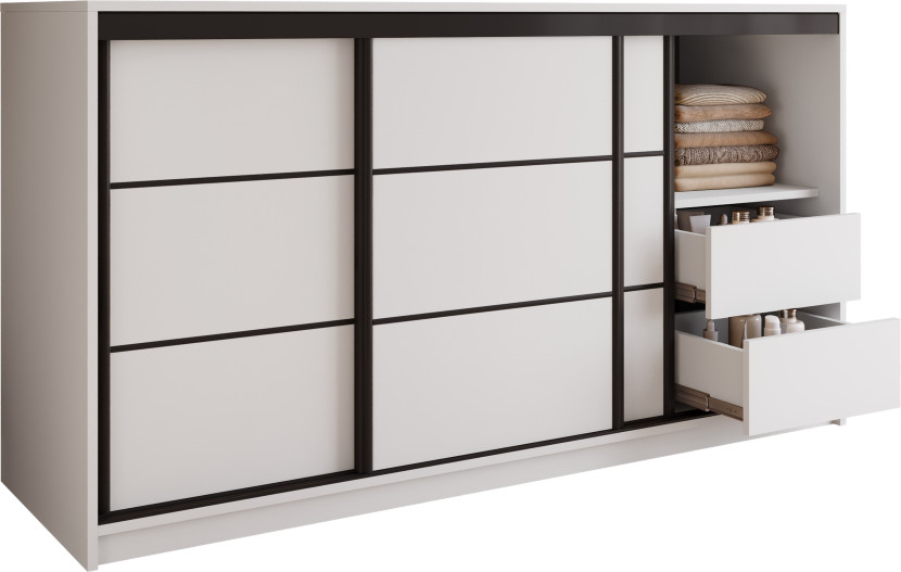 Komoda LOFT trzydrzwiowa 180 cm biały 702277