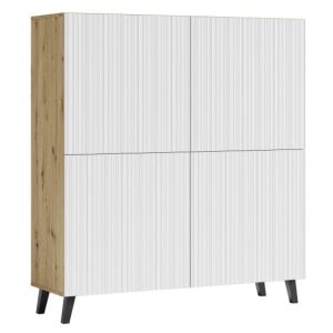 Komoda LOKET 120 cm dąb artisan/biały MDF wzór M11 520052 Komoda LOKET 120 cm dąb artisan/biały MDF wzór M11 520052
