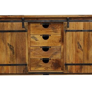 Komoda Magnum 150 cm z 2 drzwiami i 4 szufladami masyw rustic mango 985097 Komoda Magnum 150 cm z 2 drzwiami i 4 szufladami masyw rustic mango 985097