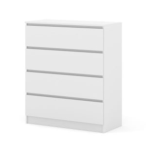 Komoda MAJA S4 90 cm biały mat 4 szuflady stojąca na cokole 783170 Komoda MAJA S4 90 cm biały mat 4 szuflady stojąca na cokole 783170