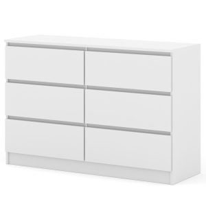 Komoda MAJA S6 120 cm biały mat 6 szuflad 693367 Komoda MAJA S6 120 cm biały mat 6 szuflad 693367