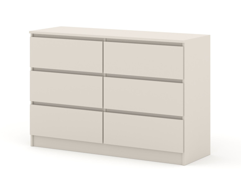 Komoda MAJA S6 120 cm kaszmir 6 szuflad 693368
