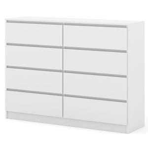Komoda MAJA S8 140 cm biały mat 8 szuflad 693369 Komoda MAJA S8 140 cm biały mat 8 szuflad 693369