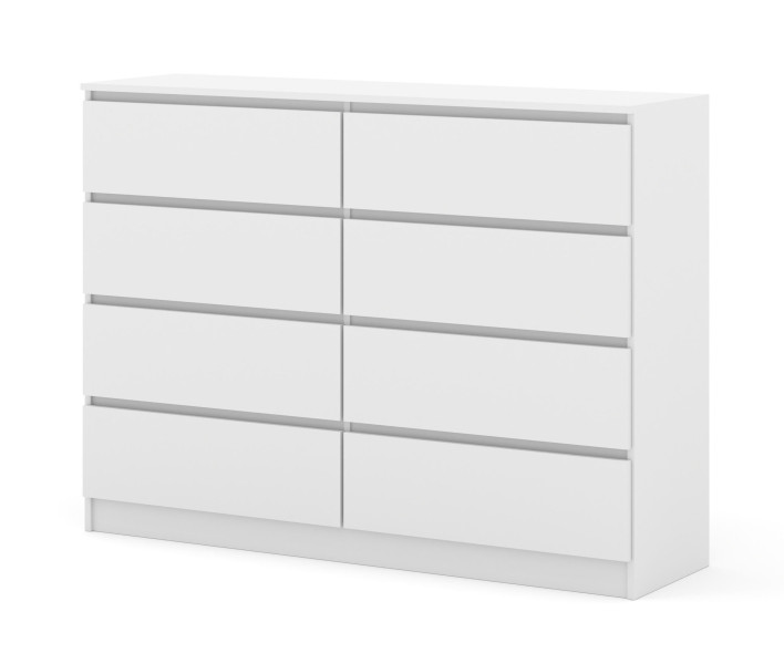 Komoda MAJA S8 140 cm biały mat 8 szuflad 693369