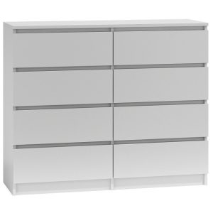 Komoda Malwa 8 szuflad M8 120 biała 78429 Komoda Malwa 8 szuflad M8 120 biała 78429