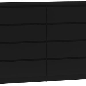Komoda Malwa 8 szuflad M8 140 czarna 78421 Komoda Malwa 8 szuflad M8 140 czarna 78421