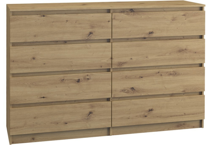 Komoda Malwa 8 szuflad M8 140 Dąb Artisan 78422