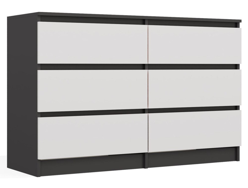 Komoda Malwa M6 120 ANTRACYT / BIAŁY 649935
