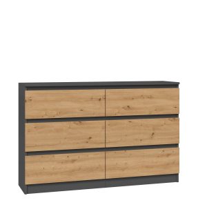 Komoda Malwa M6 120 – antracyt / dąb artisan 96242 Komoda Malwa M6 120 – antracyt / dąb artisan 96242