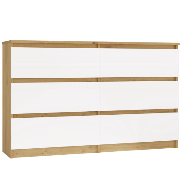 Komoda Malwa M6 120 Dąb Artisan Biały 527131