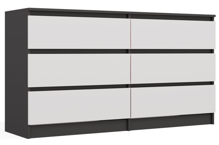 Komoda Malwa M6 140 ANTRACYT / BIAŁY 649936