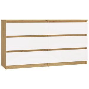 Komoda Malwa M6 140 Dąb Artisan Biały 527132