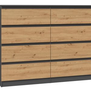 Komoda Malwa M8 120 Antarcyt/Dąb Artisan 78414