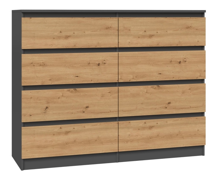 Komoda Malwa M8 120 Antarcyt/Dąb Artisan 78414