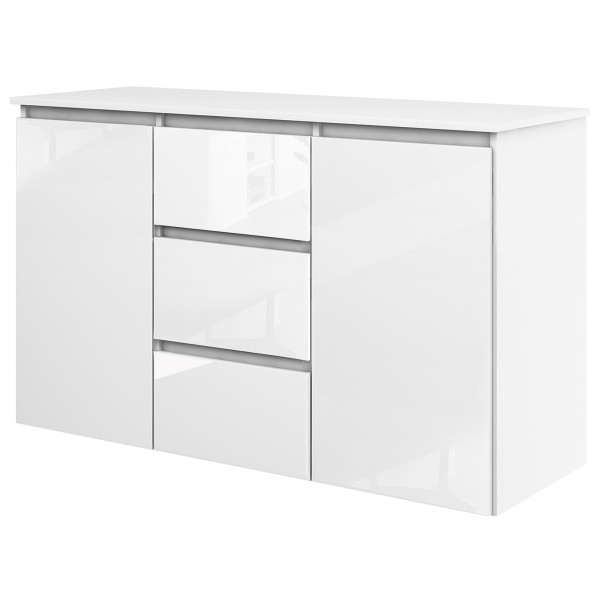 Komoda Megan 120 K3 Biały Połysk 120X45X75 Cm 940948
