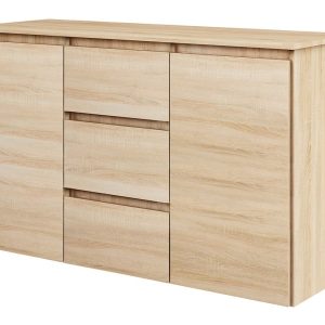 Komoda Megan 120 K3 Dąb Sonoma 120X45X75 Cm 940945