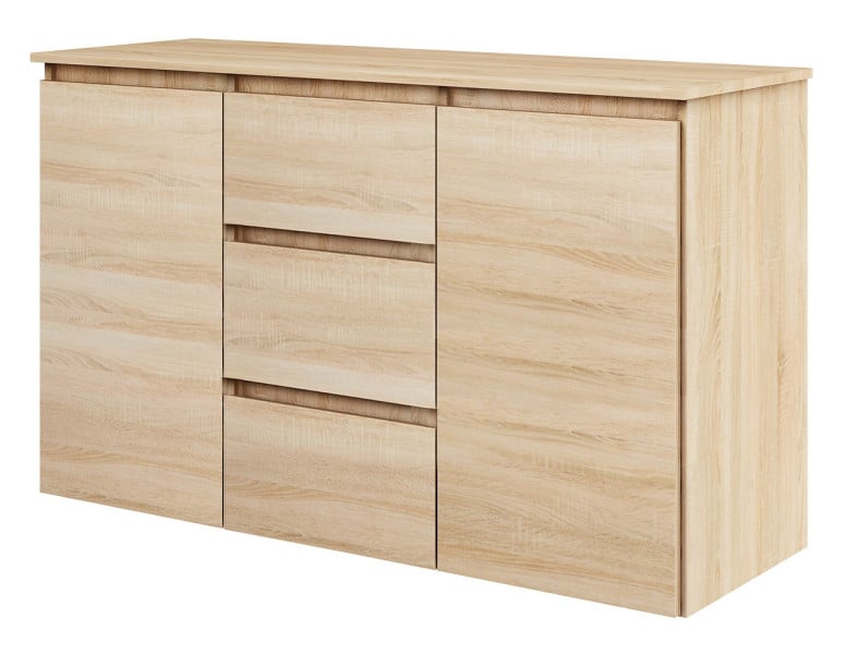 Komoda Megan 120 K3 Dąb Sonoma 120X45X75 Cm 940945