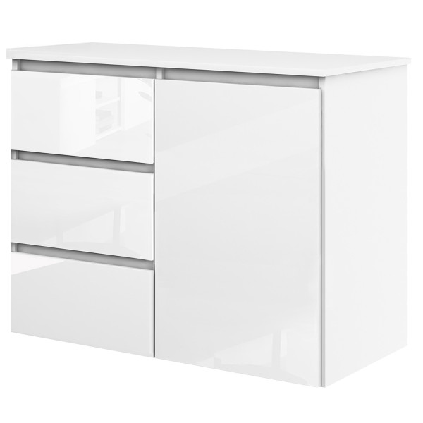 Komoda Megan 90 K2 Biały Połysk 90X45X75 Cm 940184