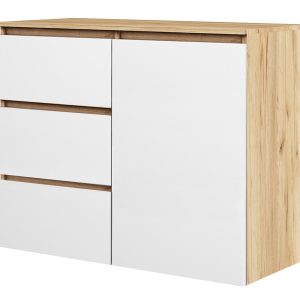 Komoda Megan 90 K2 Dąb Craft Złoty / Biały 90X45X75 Cm 940158