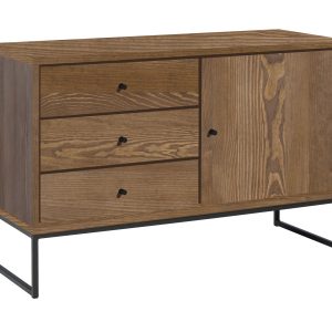 Komoda Megan loft III drewno i metal, kolor brązowy 683363