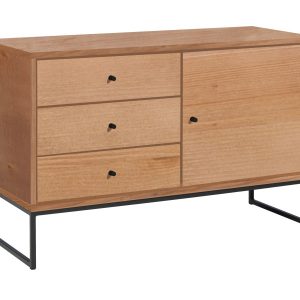 Komoda Megan loft III drewno i metal, kolor dębowy 683358
