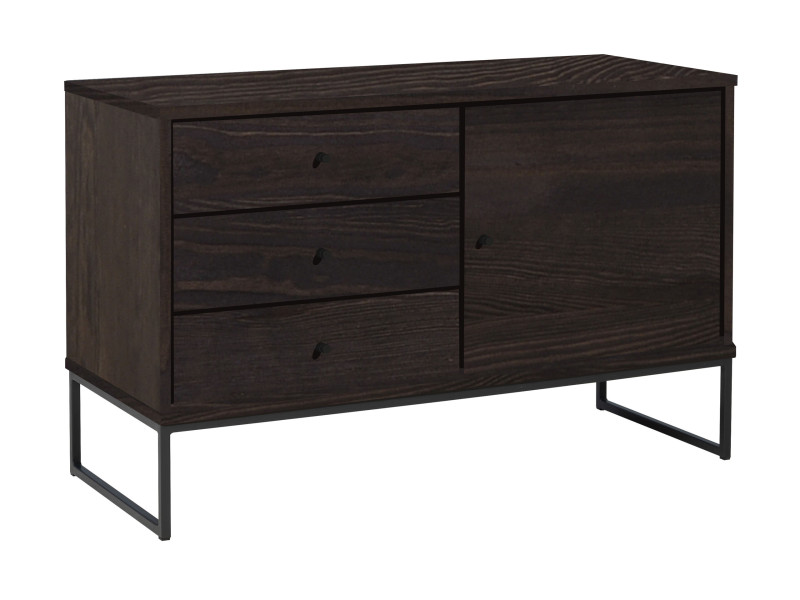 Komoda Megan loft III drewno i metal, kolor orzech 683360