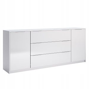 KOMODA Merle 200 cm 3 SZUFLADY i 2 SZAFKI biały połysk 261327 KOMODA Merle 200 cm 3 SZUFLADY i 2 SZAFKI biały połysk 261327