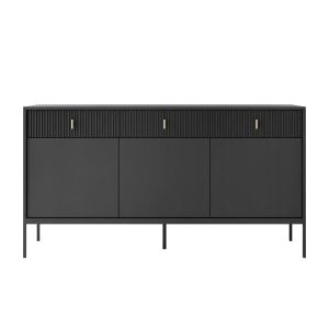 Komoda MIDNIGHT 3D3S z trzema szufladami na stelażu, czarny 858864 Komoda MIDNIGHT 3D3S z trzema szufladami na stelażu, czarny 858864