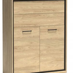 Komoda MILAN 120 cm dąb wysoka pojemna szuflady drzwi 834244 Komoda MILAN 120 cm dąb wysoka pojemna szuflady drzwi 834244