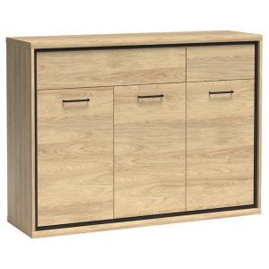 Komoda MILAN 135 cm Hikora 2 Szuflady 3 Drzwi Nowoczesna Industrialna 136053 Komoda MILAN 135 cm Hikora 2 Szuflady 3 Drzwi Nowoczesna Industrialna 136053