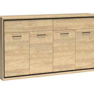 Komoda MILAN 177 cm Hikora 4 Drzwi 2 Szuflady Nowoczesna 136057 Komoda MILAN 177 cm Hikora 4 Drzwi 2 Szuflady Nowoczesna 136057