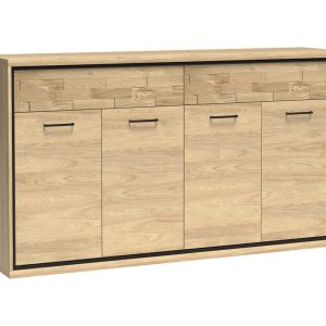 Komoda MILAN 177 cm Hikora Panel 4 Drzwi 2 Szuflady Nowoczesna 136058 Komoda MILAN 177 cm Hikora Panel 4 Drzwi 2 Szuflady Nowoczesna 136058