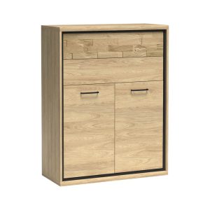 Komoda MILAN 92 cm Hikora Dąb 2 Szuflady Szafka Panel Cichy Domyk 136050 Komoda MILAN 92 cm Hikora Dąb 2 Szuflady Szafka Panel Cichy Domyk 136050