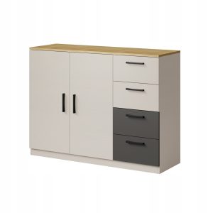 Komoda młodzieżowa z szufladami Billz 2D4S 120 Kaszmir/Dąb Cremona 730958 Komoda młodzieżowa z szufladami Billz 2D4S 120 Kaszmir/Dąb Cremona 730958
