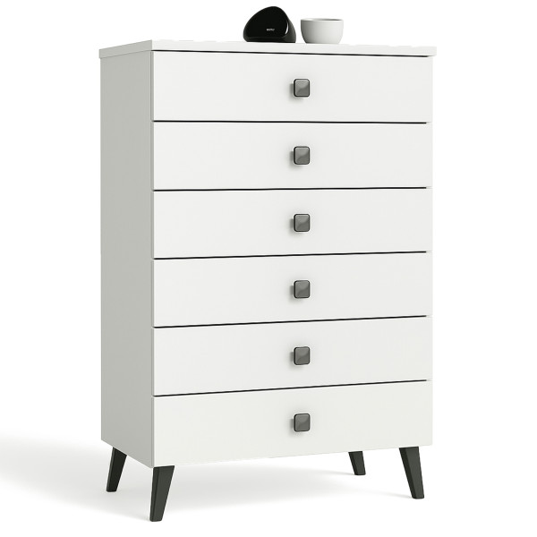 Komoda MOBI AKORD Biała 37x60x104 cm 353432