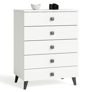 Komoda MOBI AKORD Biała 37x60x89 cm 353431 Komoda MOBI AKORD Biała 37x60x89 cm 353431