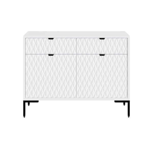 Komoda MODERN 2D2S – Biała | 101x85x40 cm 1078125