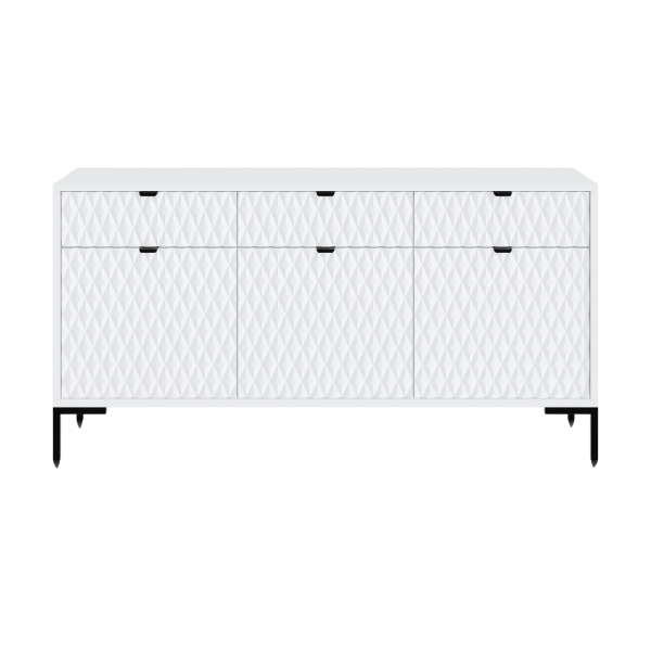Komoda MODERN 3D3S – Biała | 150x85x40 cm 1078116