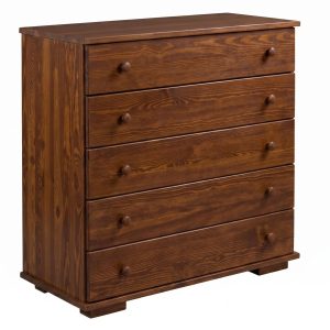 Komoda Modern IV drewniana 5 szuflad, kolor kasztan 1053560 Komoda Modern IV drewniana 5 szuflad, kolor kasztan 1053560