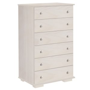 Komoda Modern VI drewniana 6 szuflad, kolor bielony 669919 Komoda Modern VI drewniana 6 szuflad, kolor bielony 669919