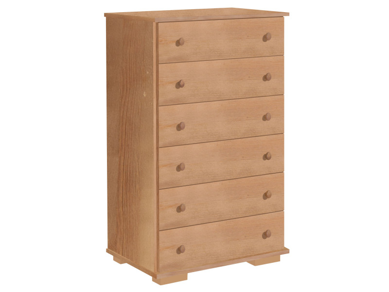 Komoda Modern VI drewniana 6 szuflad, kolor dębowy 669929
