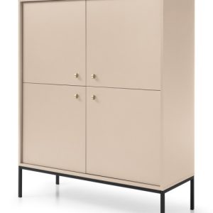 Komoda MONAKO do salonu MK104 – beż + stelaż czarny 312361 Komoda MONAKO do salonu MK104 – beż + stelaż czarny 312361