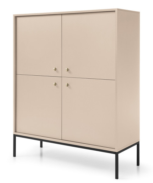 Komoda MONAKO do salonu MK104 - beż + stelaż czarny 312361