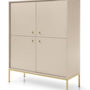Komoda MONAKO do salonu MK104 – beż + stelaż złoty 312360 Komoda MONAKO do salonu MK104 – beż + stelaż złoty 312360