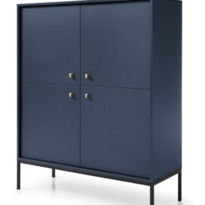 Komoda MONAKO do salonu MK104 – granat + stelaż czarny 312358 Komoda MONAKO do salonu MK104 – granat + stelaż czarny 312358